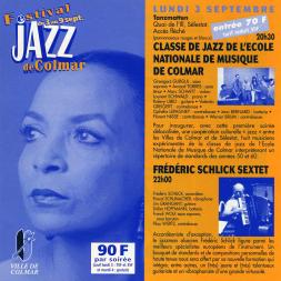 Couverture du programme de jazz de Colmar en 2001
