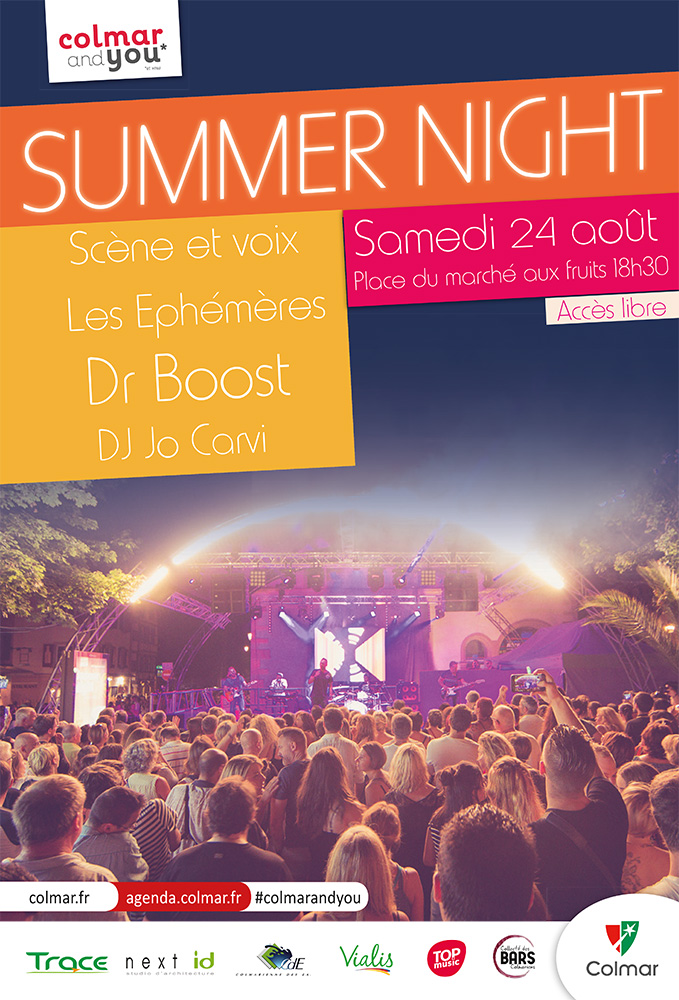 Affiche 2019 de la summer night de Colmar