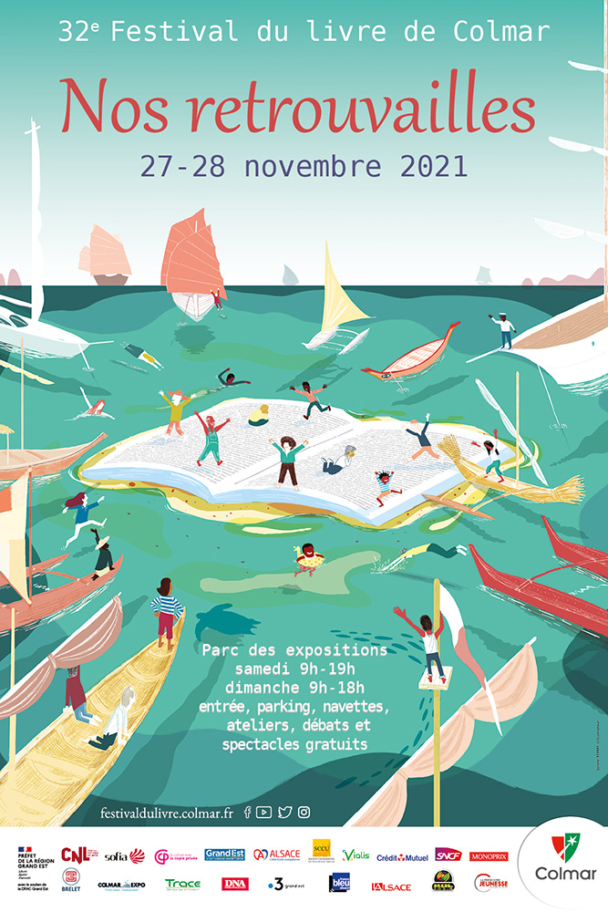 L'affiche 2021 du festival du livre de Colmar