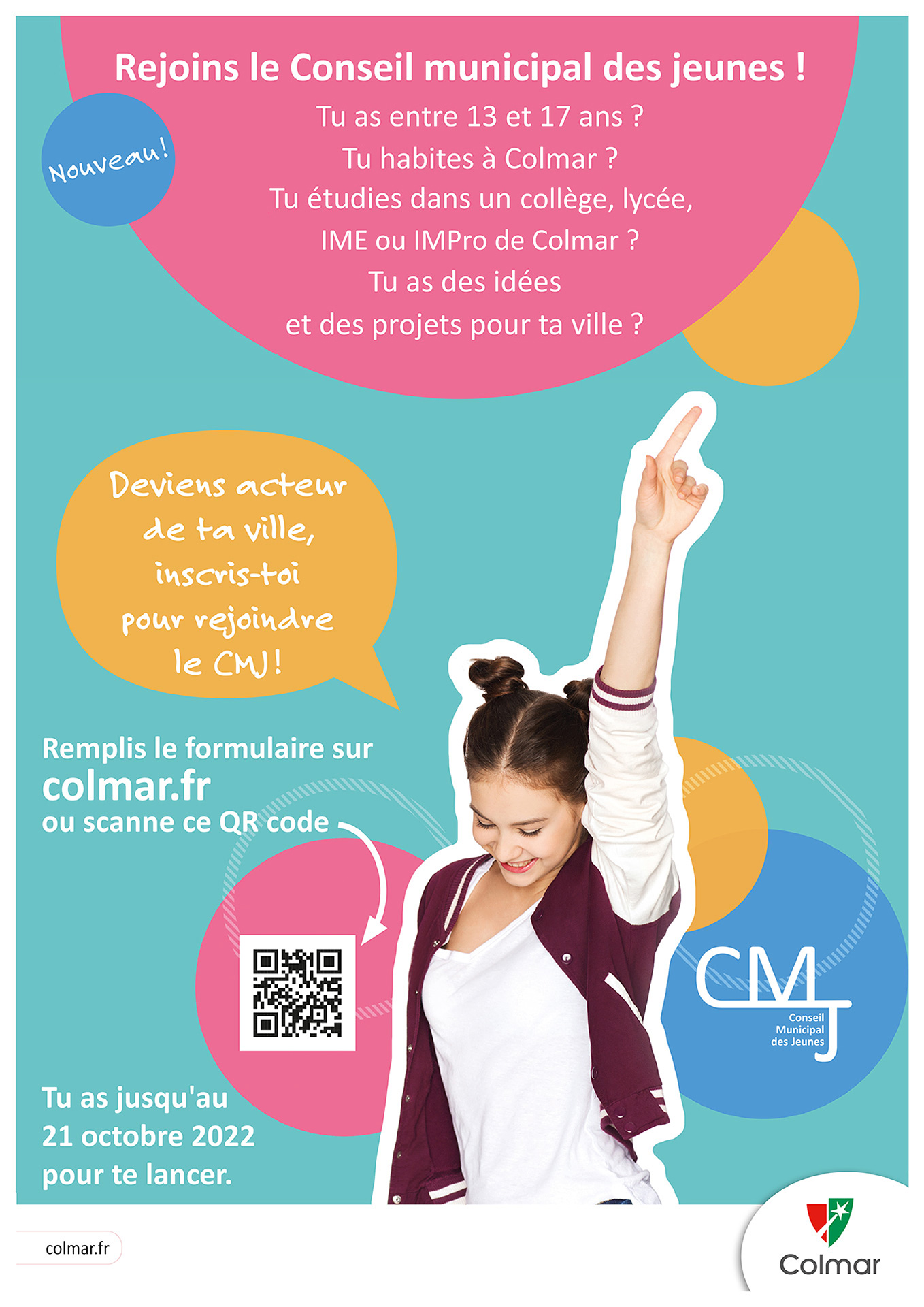 Affiche 2022 pour le conseil municipal des jeunes