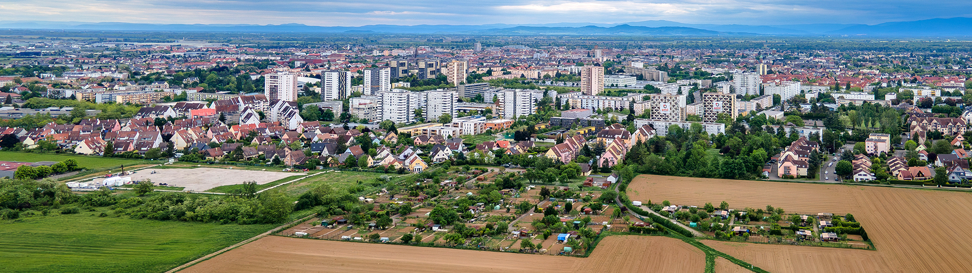 Vue aérienne de Colmar