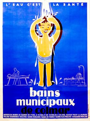 Affiche des bains municipaux (sans date)