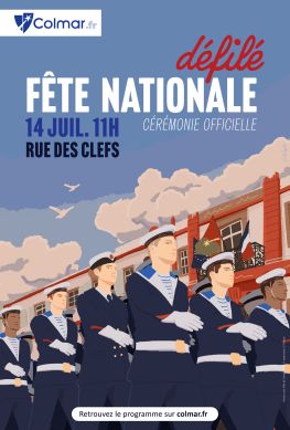 Affiche du défilé de la Fête Nationale 2026 à Colmar
