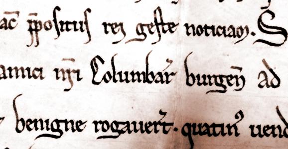 Le plus ancien document conservé aux Archives municipales de Colmar : Une charte de 1212 - détail