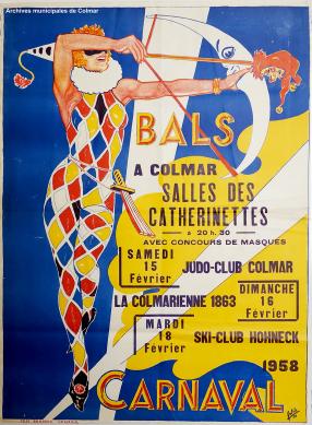 Affiche du carnaval de Colmar de 1958
