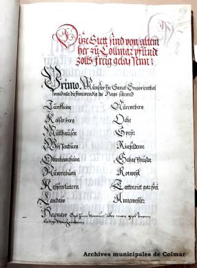 Le Zollbuch - Livre de la douane de 1533 - page intérieure