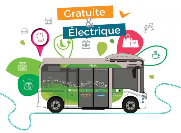 Visuel pour la navette électrique et gratuite à Colmar