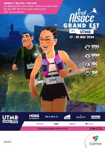 Affiche Colmar 2024 du Trail Alsace Grand Est by UTMB