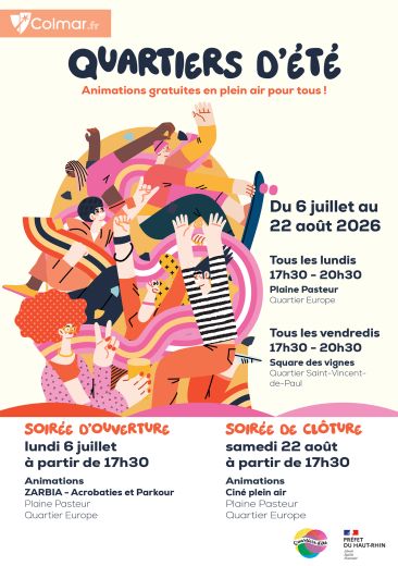 Les quartiers d'été 2026 à Colmar
